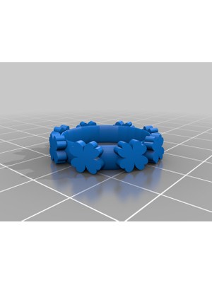 Akaslan Plastik Şanslı Üç Yapraklı Yonca Yüzük 3D Baskı (Bu Ürün Sadece Plastik Parçadır - Almadan Önce Soru Sorabilirsiniz)