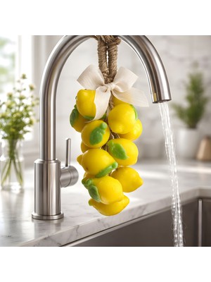Dekoratif Limon Sabun Demeti – El Yapımı Limon Kokulu Askılı Sabun Demeti | Banyo & Mutfak Dekoru