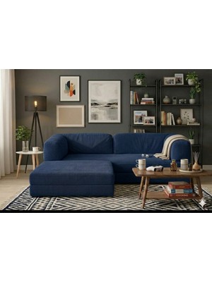 Herev Koltuk 160X160 Modüler Köşe Takımı Yıkanabilir Kadife  Kumaş L Köşetakımı Sünger Kanepe Yataklı Koltuk