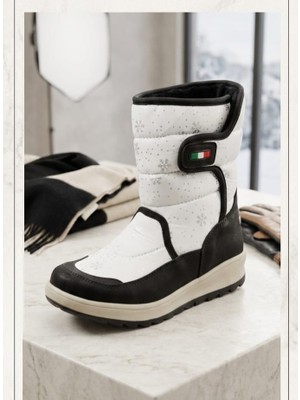 papucumun dünyası Su Geçirmez Kaymaz Taban Içi Kürklü Uzun Bot Erkek ve Kızlar Için   Kar Botu