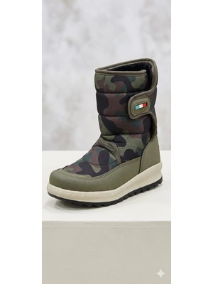 papucumun dünyası Su Geçirmez Kaymaz Taban Içi Kürklü Uzun Bot Erkek ve Kızlar Için   Kar Botu