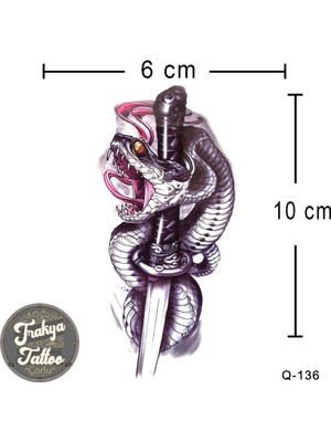 Trakya Tattoo 1-2 Hafta Kalıcı Geçici Minimal Yılan Dövmesi