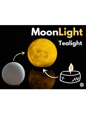 Hasfar Tech Ay Şeklinde Mumlu Küre