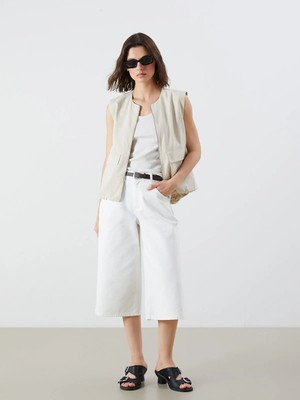 Lc Waikiki Yeni Sezon Beli Kemerli Kadın Jean Kapri