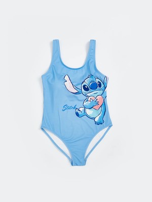 Lc Waikiki Yeni Sezon Stitch Baskılı Kız Çocuk Mayo