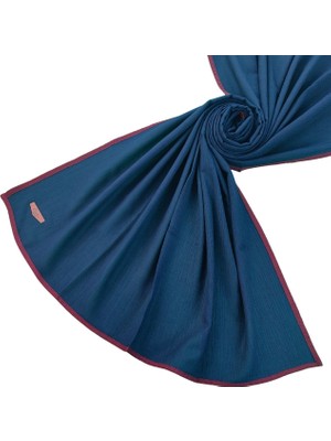 Mim Eşarp ve Şal Enba Biyeli Aqua Düz Renk Şal 85X190 cm