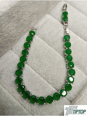 Kristal Taşlı Yeşil Renk Bileklik