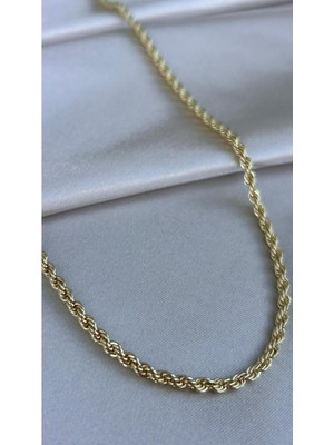 Lune Design Altın Kaplama Burgu Modeli Çelik Zincir Kolye