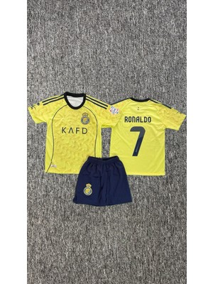 Rodak Spor Ronaldo 7 A.nasr Sarı Şortlu Çocuk Forması 2’li Takım