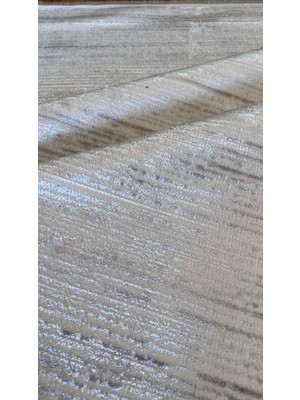 Canoo Halı Home Incesık Saten Ipek Dokuma Krem Gri Parlak Salon Koridor Oturma Odası Özel Kesme Halı Yolluk