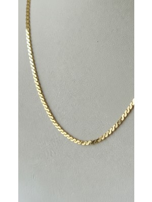 Lune Design S-Curve Italyan Model Zincir Çelik Kolye