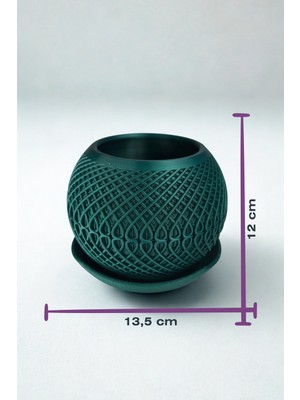 Fılamentim Floranti Celestia Örgü Tasarım Dekoratif Saksı 135X135X120MM NO.1001-2.10.Y-18-T