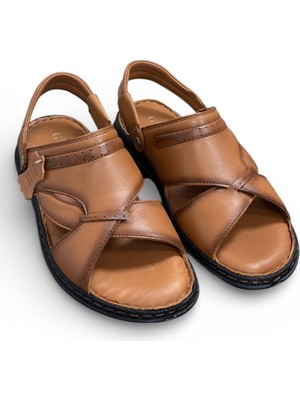 Desimod Içi Dışı Hakiki Deri Ortopedik Hac Umre Sandalet Terlik