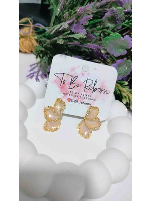 To Be Reborn Çelik Mineli Küpe Yaprak Model Yeni Sezon