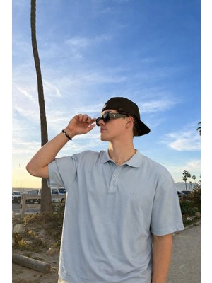 Damga Erkek Pamuklu Trend Gri Polo Yaka T Shirt