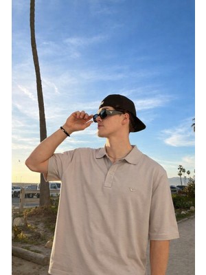 Damga Erkek Pamuklu Trend Taş Polo Yaka T Shirt