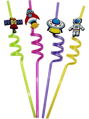 Go İthalat Sepetopia -4 Parça  Figürlü Pipet Plastik (5534)