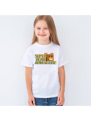 Morinna Super Bear Adventure Baskılı Unisex Çocuk Tişört T-Shirt Mr-01