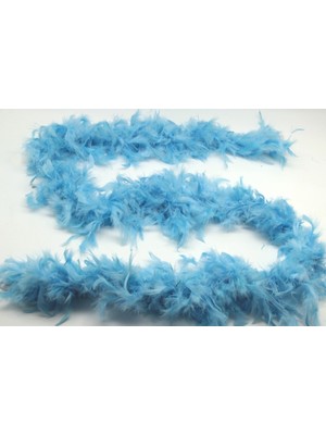 Go İthalat Sepetopia -Bebek Mavisi Kabarık Tüylü Otriş Boa Dekorasyon Tüy 180 cm (5534)