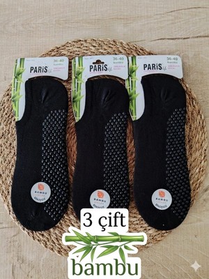 Trend Nexus 3 Çift Tavaf Dans Pilates Burnu Dikişsiz Kaymaz Taban Görünmez Bambu Sneaker Çorap