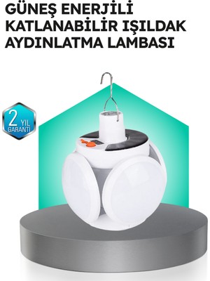 Pratik Katlanabilir Solar LED Aydınlatma Lambası - Lisinya