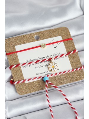 Die Grup Marteniçka Bileklik 3'lü Papatya ve Kalp Model - TJ-BB8367 DIERSTP-32456