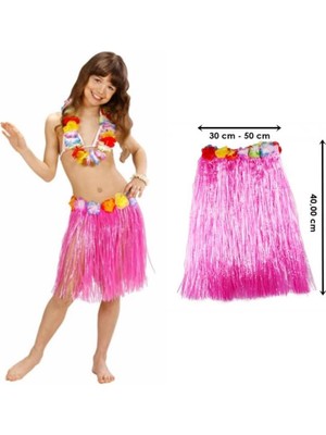 Go İthalat Sepetopia -Hawaii Hula Eteği Pembe Renk 40 cm (5534)