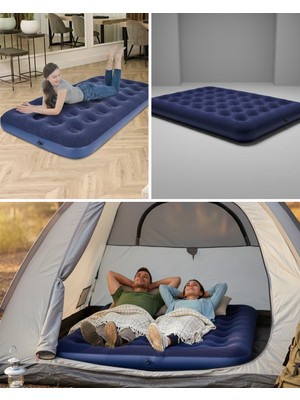 Çok Amaçlı Şişme Hava Yatağı Çift Kişilik Hızlı Şişirme Vanalı - Lisinya