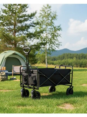 Katlanabilir Taşınabilir Kamp Arabası Plaj Bahçe ve Eşya Taşıma Vagonu - Lisinya