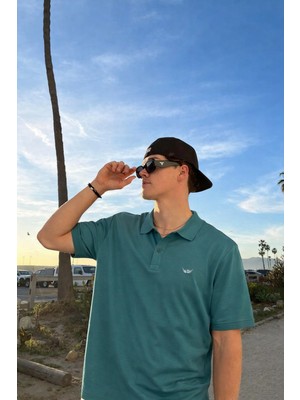 Damga Erkek Pamuklu Trend Mint Polo Yaka T Shirt