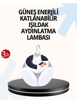 Katlanabilir 5 Kanatlı Solar LED Bahçe ve Kamp Lambası - Lisinya
