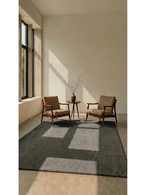 Halı Special Mest Antrasit Premium Kadifemsi Halı Oturma Odası-Salon-Mutfak-Kaymaz Taban -Yıkanabilir-Modern