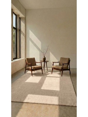 Halı Special Mest Bej Premium Kadifemsi Halı Oturma Odası-Salon-Mutfak-Kaymaz Taban -Yıkanabilir-Modern