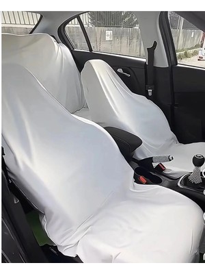 Şimika UNİVERSAL HER ARACA UYUMLU BEYAZ KEFEN KILIFI BOL KESİM KALIN SERVİS KILIFI ÖN VE ARKA TAKIM(KUMAŞ ANAHTARLIK HEDİYELİ)