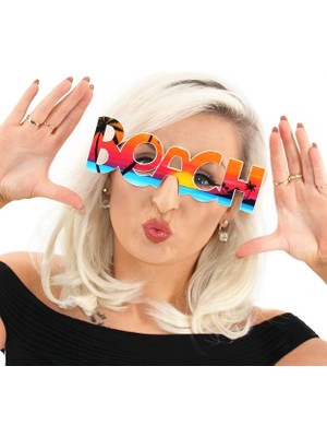 Eco Port Beach Yazılı Parti Gözlüğü Yaza Merhaba Hawaii Show Gözlüğü 19X6 cm
