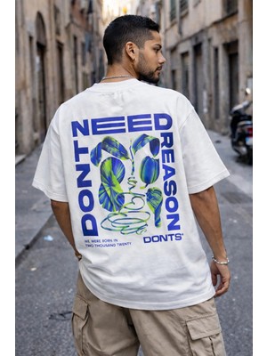 Camblys Need Sırt Baskılı Oversize Kalın Kumaş Bol Kalıp T-Shirt