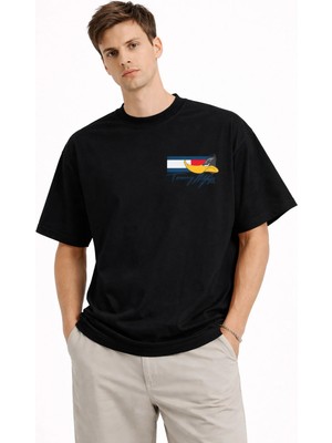 Camblys Tom Arma Baskılı Oversize Kalın Kumaş Bol Kalıp T-Shirt