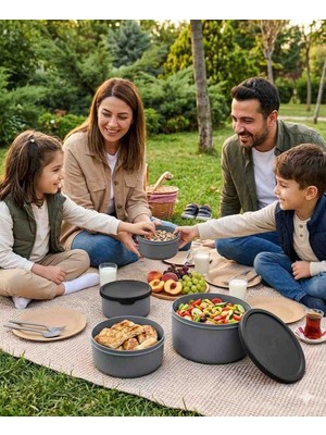Lider Magnesia Çok Amaçlı 4 Lü Saklama Kabı 4 Lü Set Evde ,piknik*te
