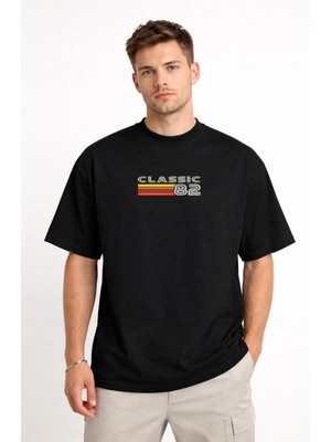 Camblys Class Ön Baskılı Oversize Kalın Kumaş Bol Kalıp T-Shirt