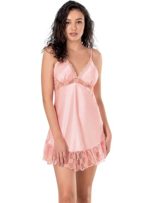 Fantastik Store Arias Closet Somon Kısa Saten Gecelik