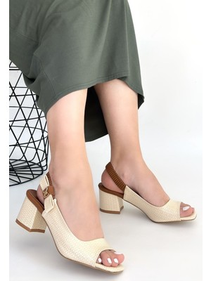 Shemard Alessi Bej Rugan Topuklu Ayakkabı