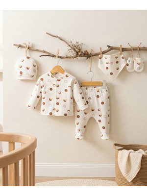 Mahfel 5'li Coconat %100 Pamuk Premium Hastane Çıkış Seti 009