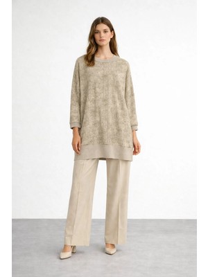 Nuss 3013 Jakar Detay Tunik Vizon