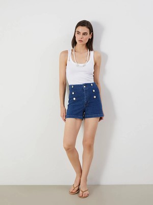 Lc Waikiki Yeni Sezon Dar Fit Kadın Jean Şort