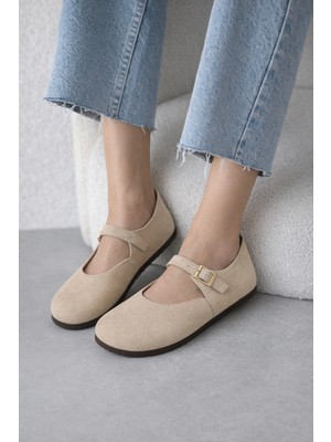 Bermody Birken Kadın Hafif Rahat Taban Şık Tokalı Günlük Ofis Babet Ayakkabı