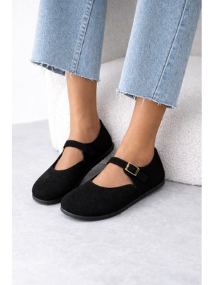 Bermody Birken Kadın Hafif Rahat Taban Şık Tokalı Günlük Ofis Babet Ayakkabı