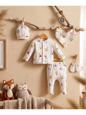 Mahfel 5'li Koala %100 Pamuk Premium Hastane Çıkış Seti 009