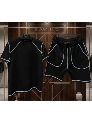 Biçomi Yazlık Fonksiyonel Rahatlık: Cepli ve Bağcıklı Karoyaka Şortlu Set