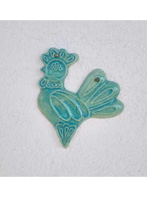 Emel Ceramics Seramik Tavuk Duvar Süsü – El Yapımı Dekoratif Duvar Panosu, Kabartmalı Mutfak Duvar Dekoru, 16 cm