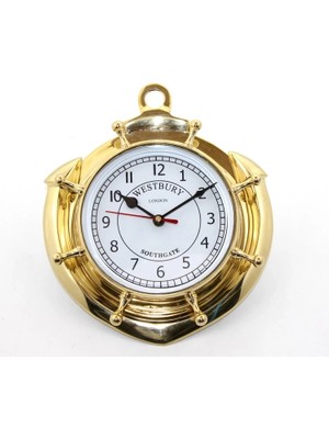 Eco Port Pirinç Duvara Asmalı Çapalı Saat KSK2049